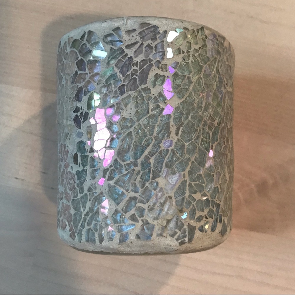 3/$15 Mosaic candle holder